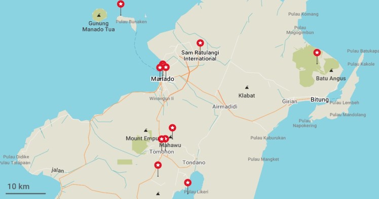 Nord Sulawesi (maps.me)